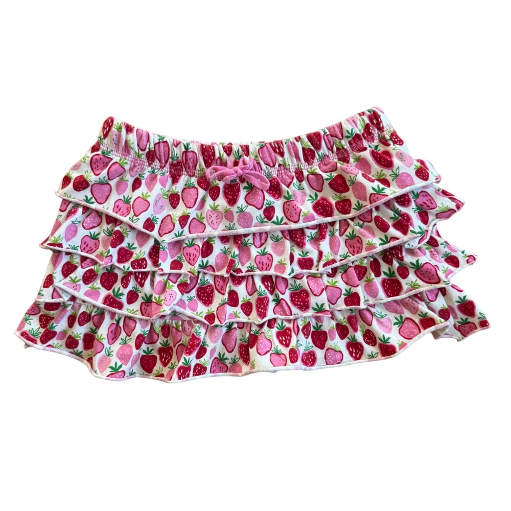 Hatley girls Ruffle Skort Size 6 Pink Red